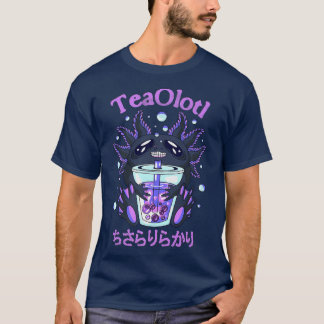 T-shirt Thé Axolotl Olotl Gothique Kawaii Boba Bubble Tea