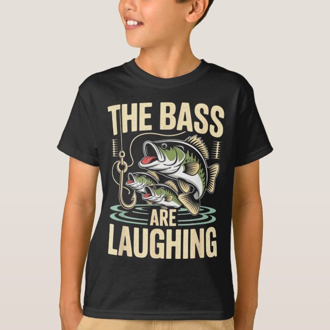 T-shirt The B Are Laughing Funny Fishing Design  (Devant)