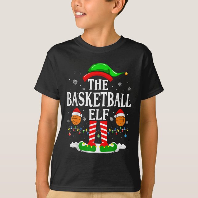 T-shirt The Basketball Elf Bball Xmas Basketball Christmas (Devant)