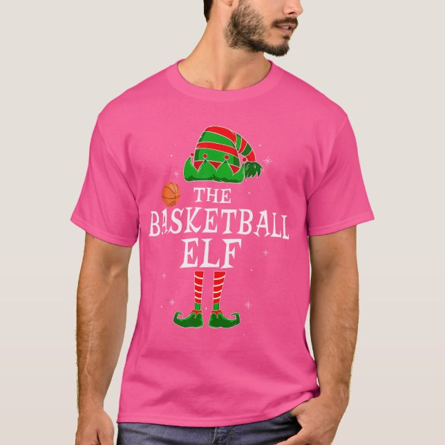 T-shirt The Basketball Elf Group Matching Family Christmas (Devant)
