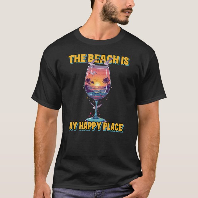 T-shirt The Beach Is My Happy Place (Devant)