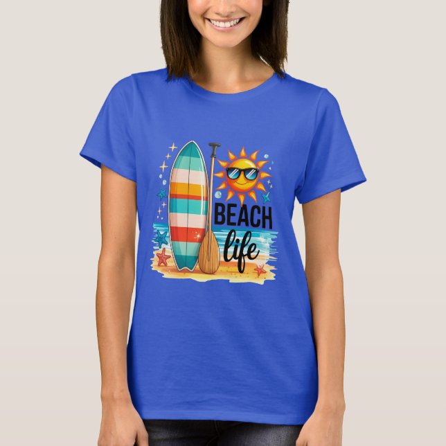 T-shirt The Beach Life  (Devant)