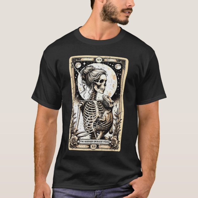 T-shirt The Bearded Dragon Mom Skeletonarot Card Art Beard (Devant)
