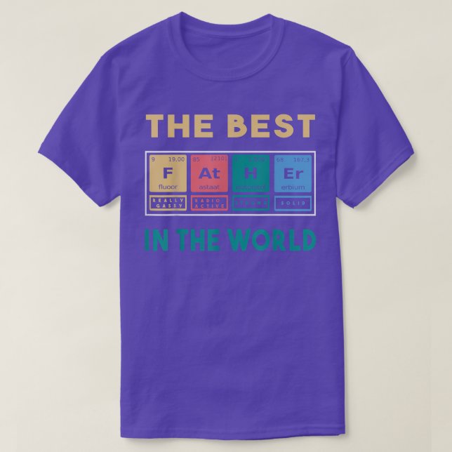 T-shirt The best father in the world  (Design devant)
