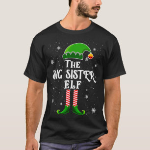 T-shirt The Big Sister Elf Christmas Family Matching Xmas