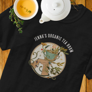T-shirt Thé biologique Tasse à café Design Vintage