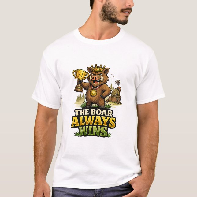 T-shirt The Boar Always Wins (Devant)