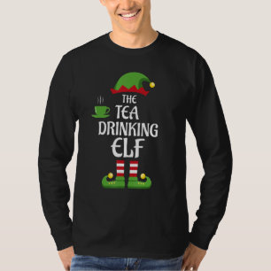 T-shirt Thé Boire Elf Famille Correspondant Groupe Noël
