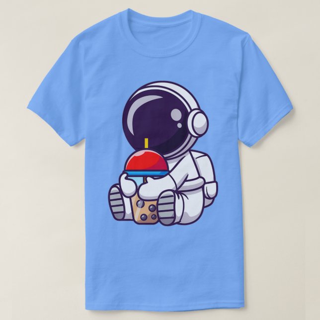 T-shirt Thé Bubble Cute Dans L'Espace (Design devant)