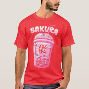 T-shirt Thé bulle Sakura Cherry Blossom pour culte japonai