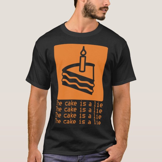 T-shirt The Cake Is A Lie vintage (Devant)