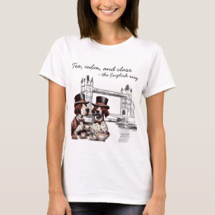 T-shirt Thé, calme et classe - à l'anglaise