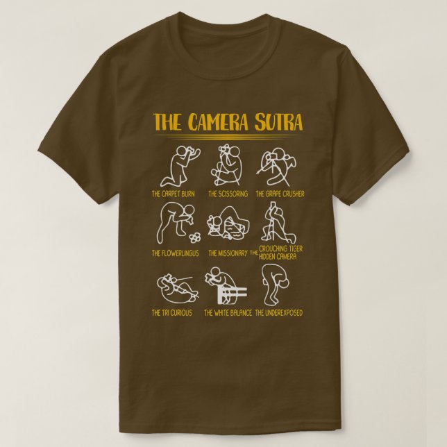 T-shirt The Camera Sutra Funny Photographer Gift  (Design devant)
