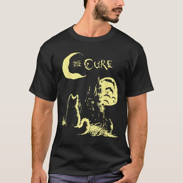 T-shirt The Cat Gothic Retro Cat Lover Men Women Kids  (Devant)