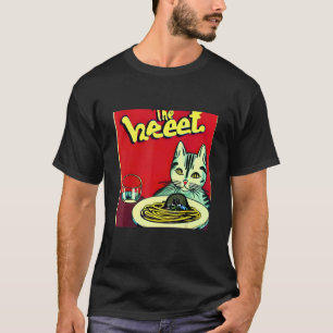 T-shirt The Cat Who Loves Spaghetti Kitten Kitty Vintage