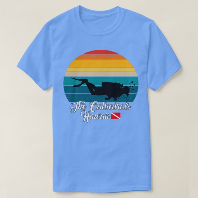T-shirt The Cathedrals Hawaii Diving (Design devant)