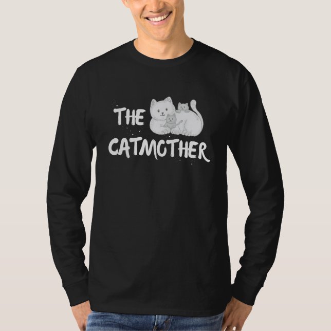T-shirt The Catmother Funny Cute Cat Mother Mom Kitty Momm (Devant)