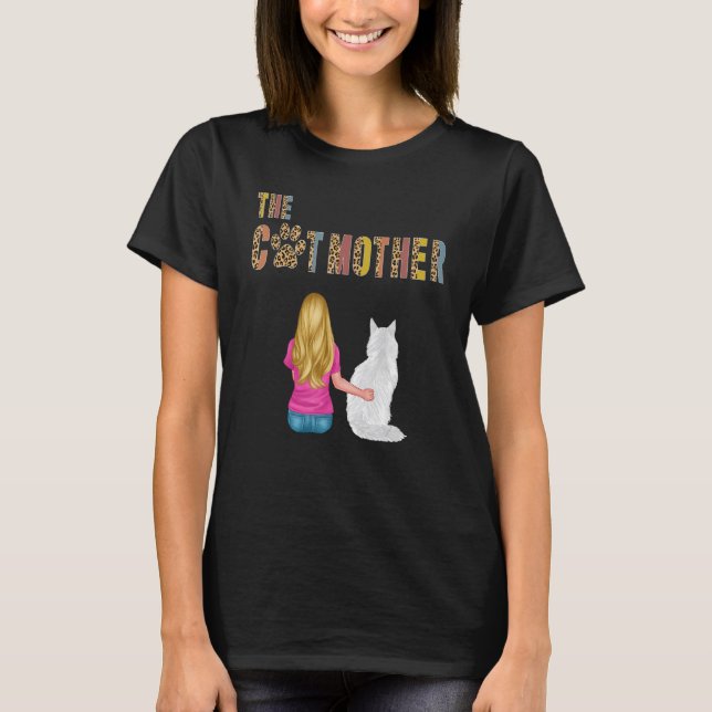 T-shirt The Catmother Maine Coon Cat     Mother Cat Mom (Devant)