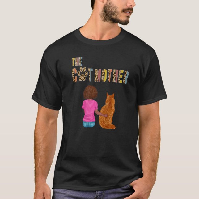 T-shirt The Catmother Maine Coon Cat   Mother Cat Mom (Devant)