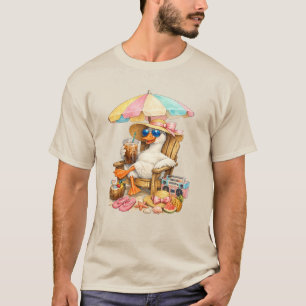 T-shirt Thé Chai glacé de plage pour les vacances d'été de