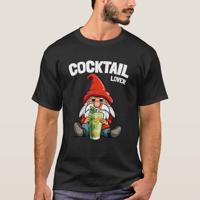 T-shirt The Cocktail Lover Gnome funny matching family Chr (Devant)