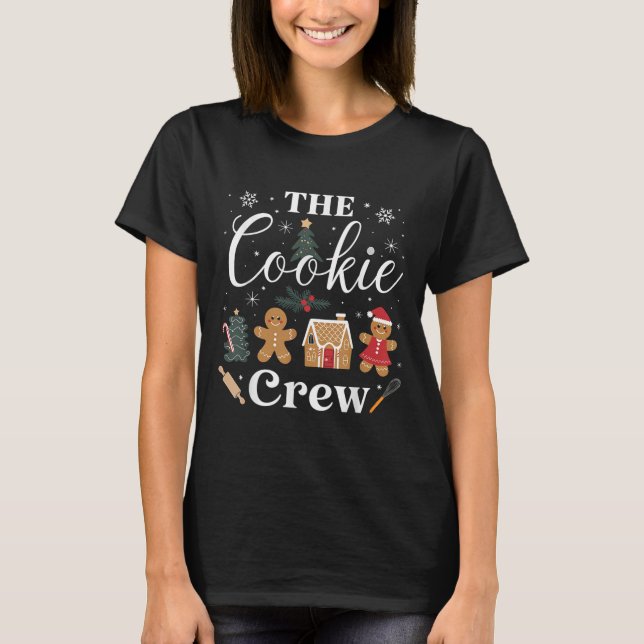 T-shirt The Cookie Crew Christmas Baking Cookie Lover Kids (Devant)