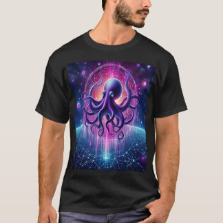 T-shirt The Cosmic Octopus: Guardian of the Digital Univer