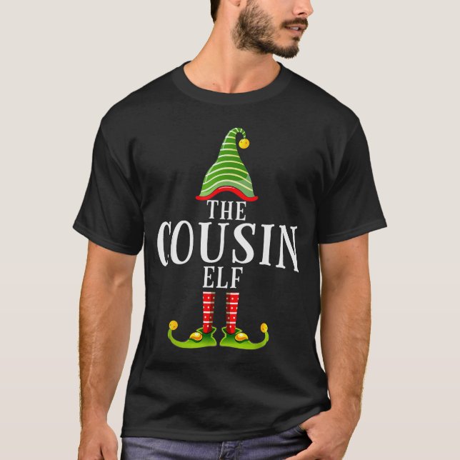 T-shirt The Cousin Elf Funny Matching Pajama Xmas  (Devant)