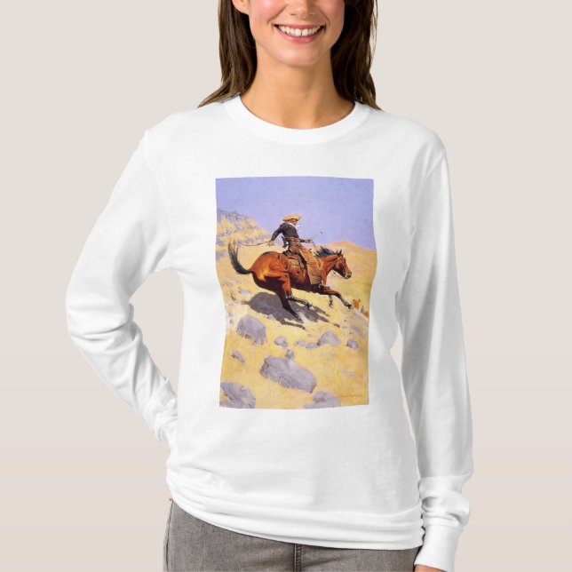 T-shirt The Cowboy (par Frederic Remington) (Devant)
