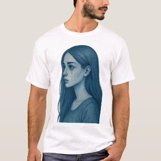 T-shirt The crying blue beauty