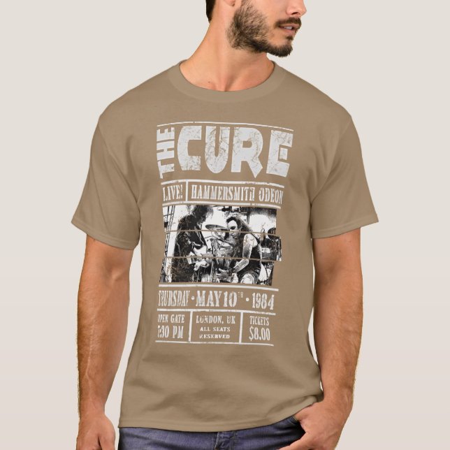 T-shirt The Cure Live Hammersmith Odeon jeudi mai Vinta (Devant)