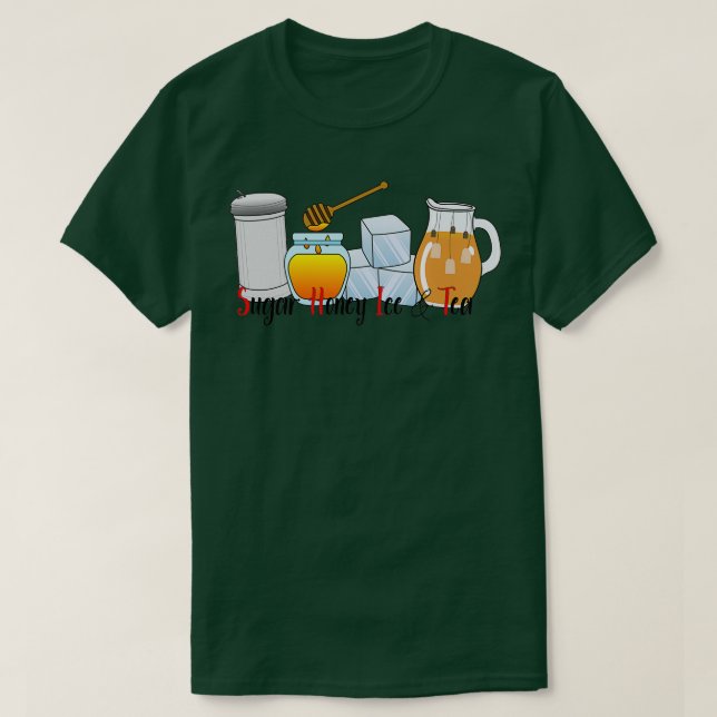 T-shirt Thé de glace au miel de sucre (Design devant)