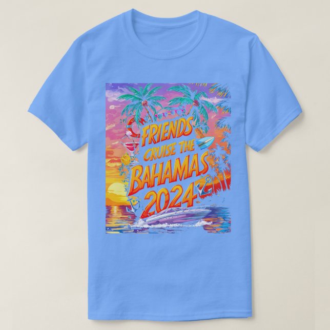 T-shirt Thé de groupe d'amis de croisière familiale 2024 (Design devant)