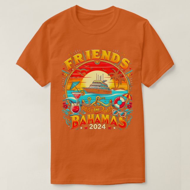 T-shirt Thé de groupe d'amis de croisière familiale 2024 (Design devant)
