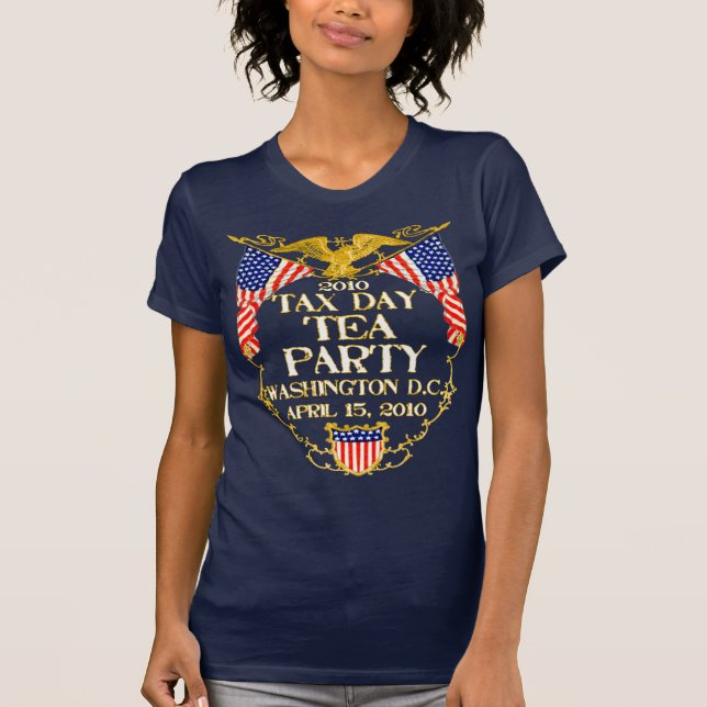 T-shirt Thé de jour de 2010 impôts (Devant)