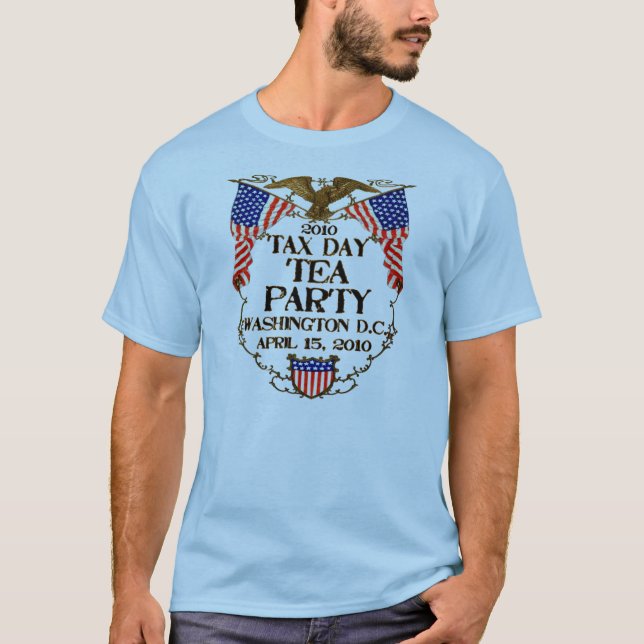 T-shirt Thé de jour de 2010 impôts (Devant)