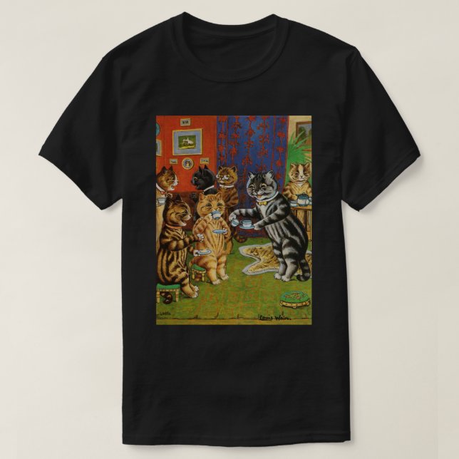 T-shirt Thé de l'après-midi, Louis Wain (Design devant)