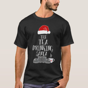 T-shirt Thé de Noël Boire Père Noël Family Costume de grou
