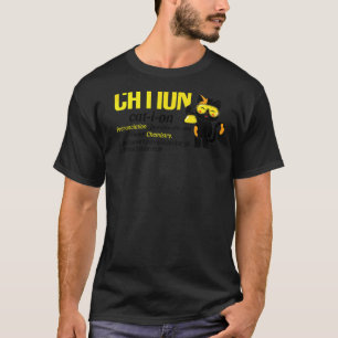 T-shirt Thé de science de chat noir chimie cation nerd
