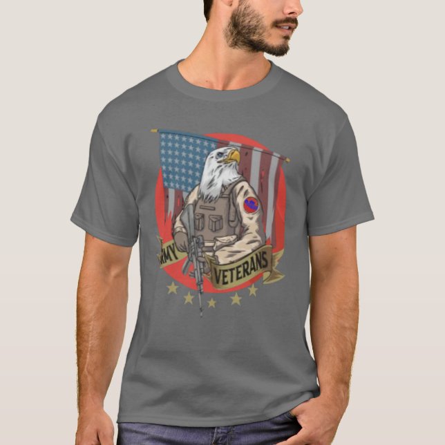 T-shirt The eagle Veterans army  (Devant)