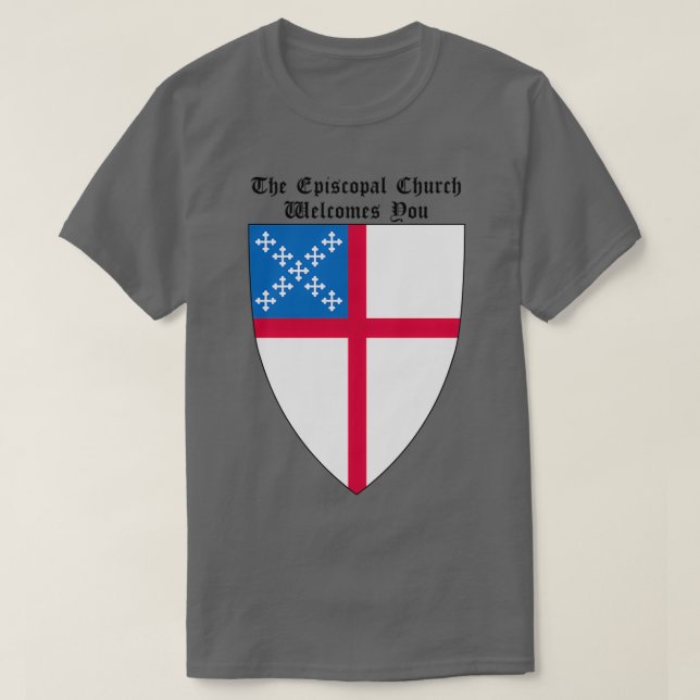 T-shirt The Episcopal Church Shield with Welcomes You (Design devant)