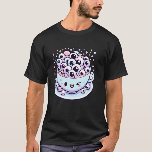 T-shirt Thé étrange Pun Étrange esthétique Eyeball Amour d (Devant)