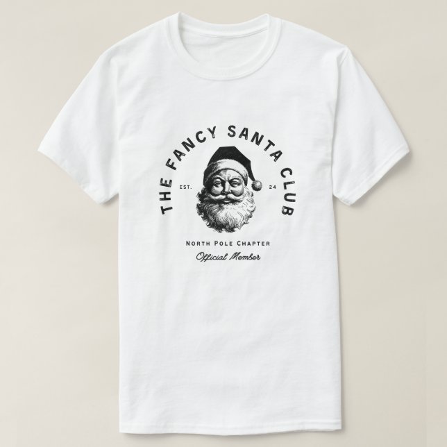 T-shirt ‘The Fancy Santa Club’ - Christmas Art Print  (Design devant)