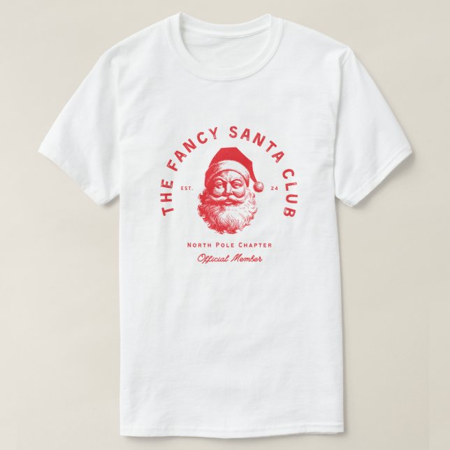 T-shirt ‘The Fancy Santa Club’ - Christmas Art Print  (Design devant)