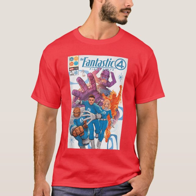 T-shirt The Fantastic Four First Steps Comic Book Cover Ar (Devant)