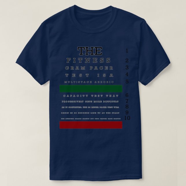T-shirt The fitness gram pacer Test  (Design devant)