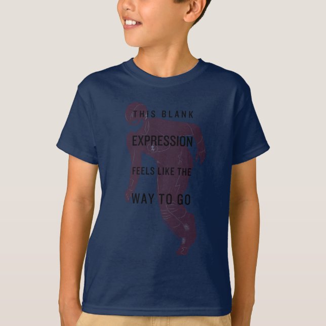 T-shirt The Flash | "Blank Expression" Quote Silhouette (Devant)