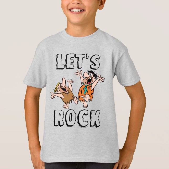 T-shirt The Flintstones | Fred & Barney - Let's Rock (Devant)