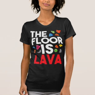T-shirt The Floor Is Lava Bouldering Wall Climber Rock Cl
