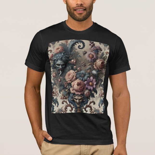 T-shirt The Formal Fiends – Gothic Floral Design (Devant)